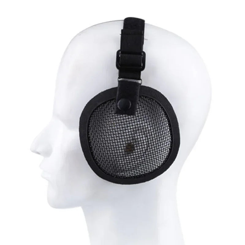 Tactical Steel Mesh Ear Defenders: Helmet-Compatible Design for Outdoor Tactical Protection