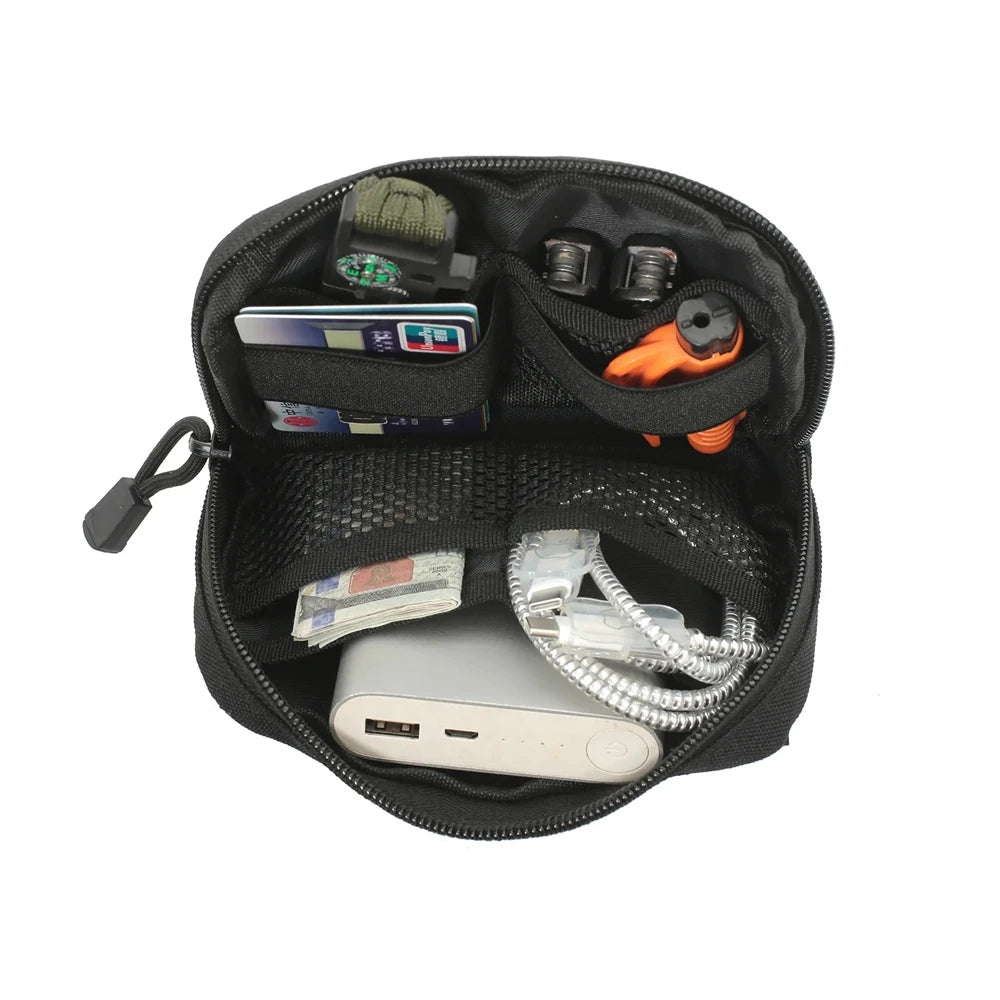 Outdoor EDC Belt Waist Bag Hunting Accessories Bag Toolkit Molle Tactical Molle Pouch Coins Phone Commuter Bag