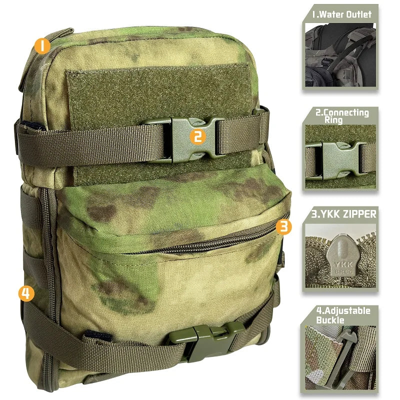 EMERSONGEARS tactical Vest Pouch Mini Hydration bag Hydration Backpack Assault Molle Pouch  2L Sport Water Bags