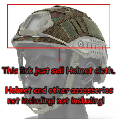 Tactical Helmet Cover Fast Helmet Multi-Camo Helmet Cover for Airsoft Helmet Paintball CS Wargame Sport Hunting Shooting Gear