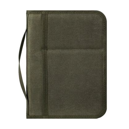 Tactical A5 Notebook Cover Oil Wax Canvas Organizer, Outdoor Journal Sleeve With Handle, EDC Writing Pad Protective Case