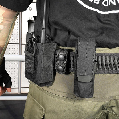 KRYDEX Tactical Radio Pouch Holster Hunting Sports Multi-purpose Waist Bag for Two Ways Walkie Talkie Hunting Outdoor Gear