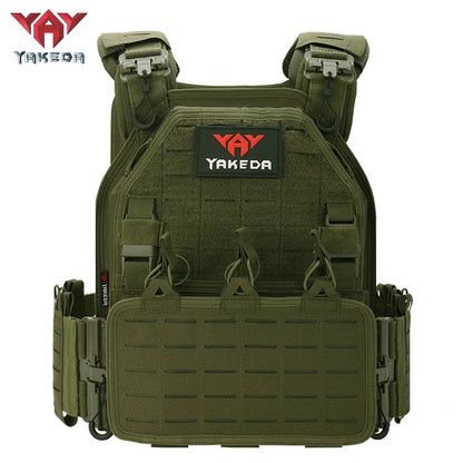 YAKEDA 6094 Plate Carrier Tactical Vest MOLLE Tactical Vest Outdoor Training Jacket 1000D Waterproof Wear Resistant