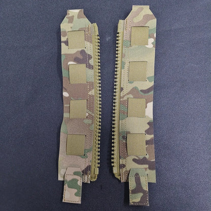 Tactical Back Panel Zipper MOLLE Adapter 500D Nylon Lightweight Versatile For Rear Pack Plate Carrier 3950 Tactical Gear 2PCS