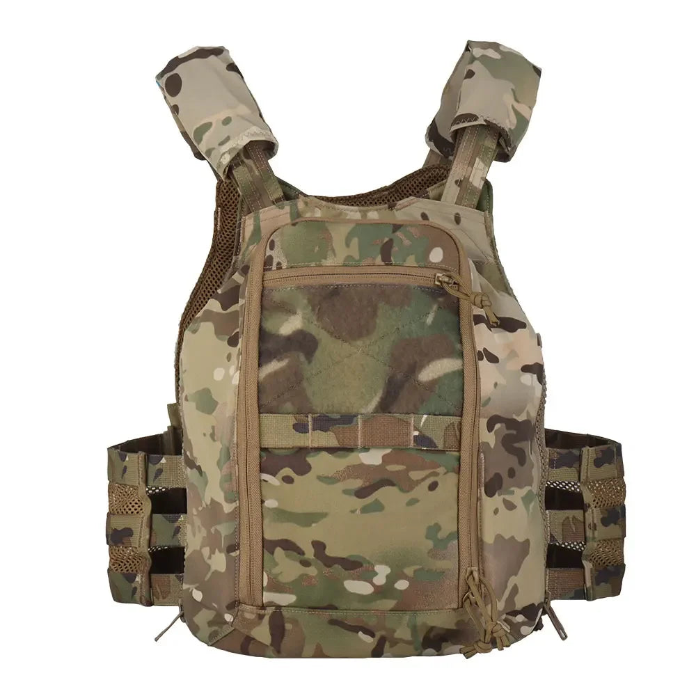 Tactical Hunting Vest Velocity Systems Plate Carrier With Zip-on Hydration Back Panel  Bag MOLLE Scarab Airsoft Militar Gear
