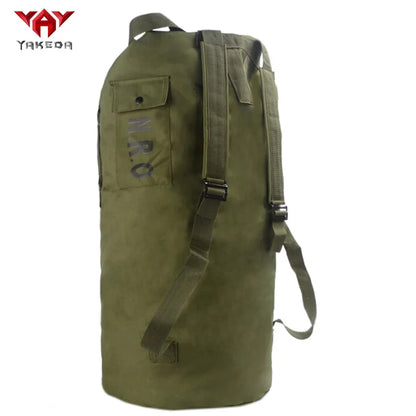 Mountaineering travel bag, backpack, large capacity bucket bag, men's sports outdoor waterproof bucket bag, backpack