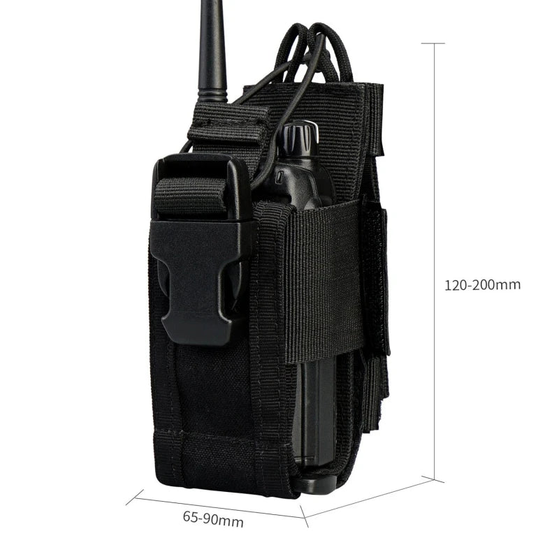 Adjustable Tactical Radio Holder Bag Molle Two Way Radio Holster Pouch Holder Oxford Duty Storage Case Walkie