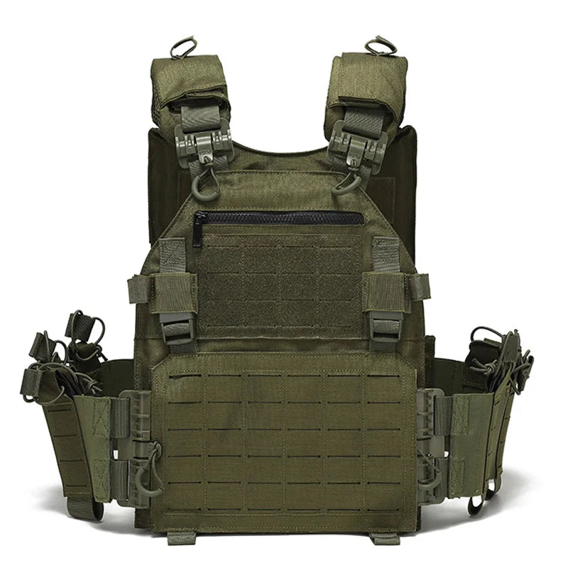 E kaevixdio Outdoor training vest multi-functional MOLLE expansion convenient quick release vest waterproof and wear-resistant