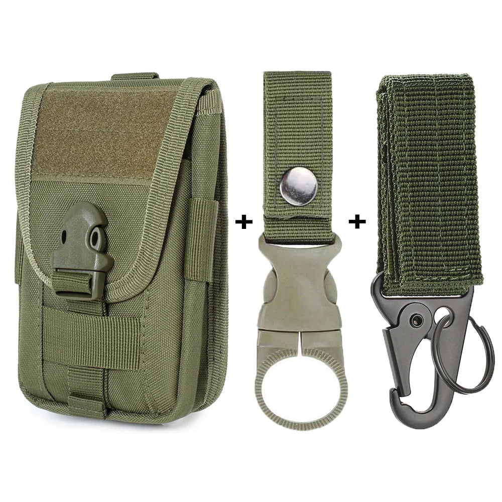 OPHIDIAN  Multifunctional Sports Running Belt Cell Phone Bag Men Waist Pack Vertical Double Layer Molle Accessory Bag Charging
