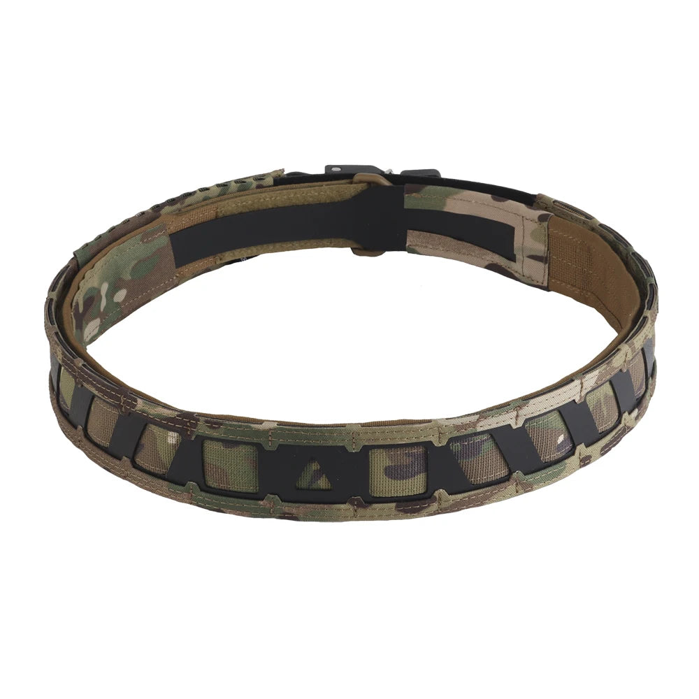 Battle Belt MOLLE Tactical Belt Outdoor Hunting Training Inner Outer Double Waist Belt Waistband with Magnetic Locate System