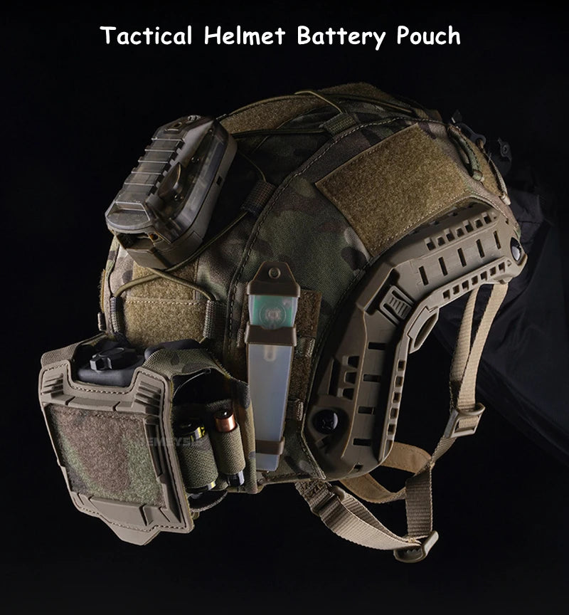 Tactical Helmet Bridge PVS-31 Battery Sub-pouch NVG Counterweight System Fast Helmet Night Vision Device Battery Case Hunting