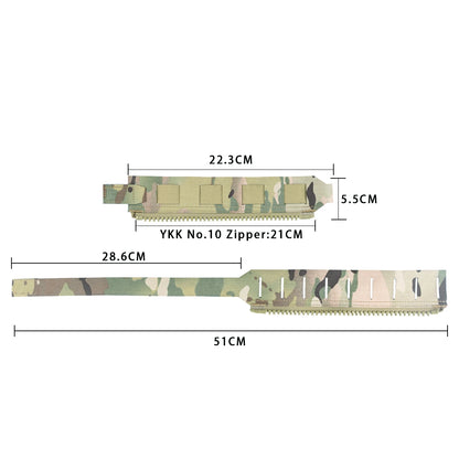 Tactical Back Panel Zipper MOLLE Adapter 500D Nylon Lightweight Versatile For Rear Pack Plate Carrier 3950 Vest Hunting Gear