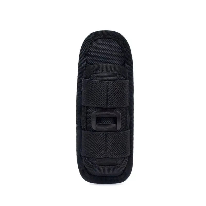 Tactical Flashlight Pouch Belt Torch Bag Durable Hunting Lighting Accessory Outdoor Survival Kits Case With 360 Degree Carabiner