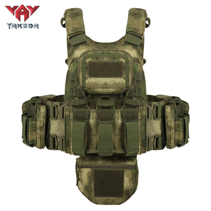 YAKEDA 8280 Multifunctional Full Protection Tactical Vest Snake Buckle Quick Release Outdoor Camouflage Tactical Vests
