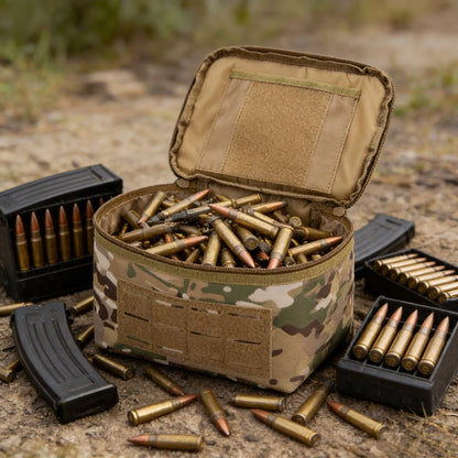 Portable Rifle Cartridge Bag Detachable Inner Space Ammunition Box Outdoor Tactical EDC Tools Handbag Hunting Ammo Bag