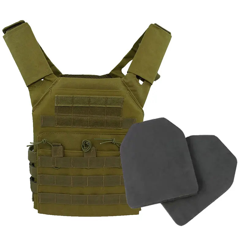 JPC Lightweight Tactical Vest With 2 Pieces  EVA Foam Board  Outdoor CS Game Jungle Security Equipment Wearing Hunting Vest
