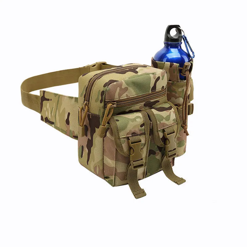 Tactical Waist Belt Bag Nylon Outdoor Fanny Pack Hiking Camping Hunting Water Bottle Holder Phone Pouch Running Sport Waist Pack