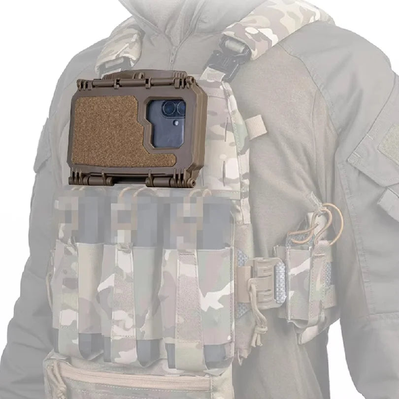 2th Gen Tactical Phone Case Universal Phone MOLLE Holder Pouch for Map Navigation Airsoft Hunting Vest Plate Carrier Accessory