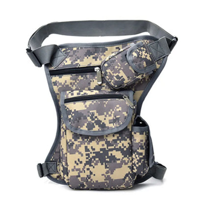 Men's Tactical Drop Leg Bag Multifunctional Waist Pack Adjustable Thigh Belt Hiking  Sports Cycling Waterproof Nylon Camping Bag