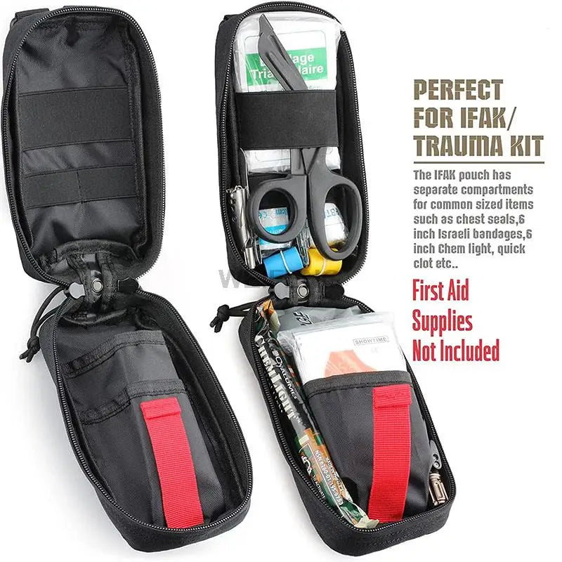 Tactical Drop Leg Platform Molle EDC Pouch Medical EMT Emergency First Aid Kit Bag IFAK Utility Tool Bag with Thigh MOLLE Rig