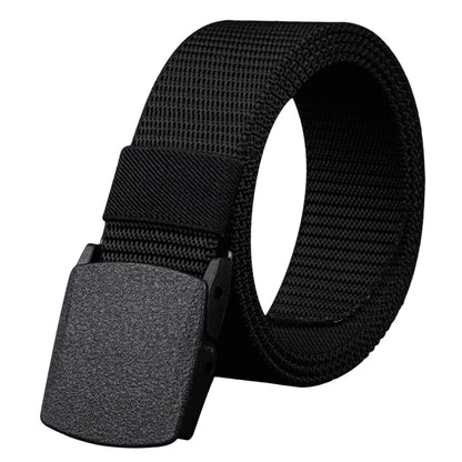 120cm Men Female Belts Military Nylon Adjustable Belt Outdoor Travel Tactical Waist Belt with Plastic Buckle for Pants 6 Colors