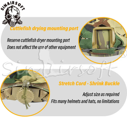 Tactical 3D Camo Net Airsoft Helmet Cover Laser Cut Nylon Drawstring Helmet Scrim CS Wargame Paintball Paratrooper Hunting