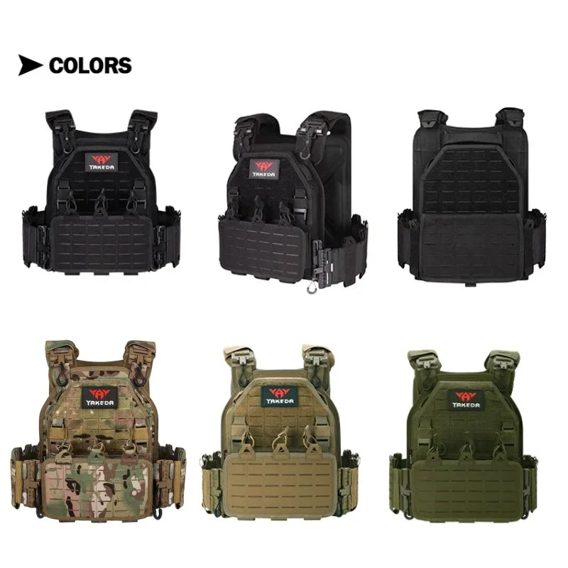 YAKEDA Tactical Vest 6094 Fast Detachable Light Laser Cut Outdoor Hunting Black Gear Carry Vest of High Quality