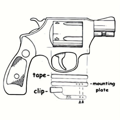 Universal Gun Belt Clip for Revolvers, Minimalist Inside Waistband Concealed Carrying for IWB Holster Clip, Ambidextrous Design