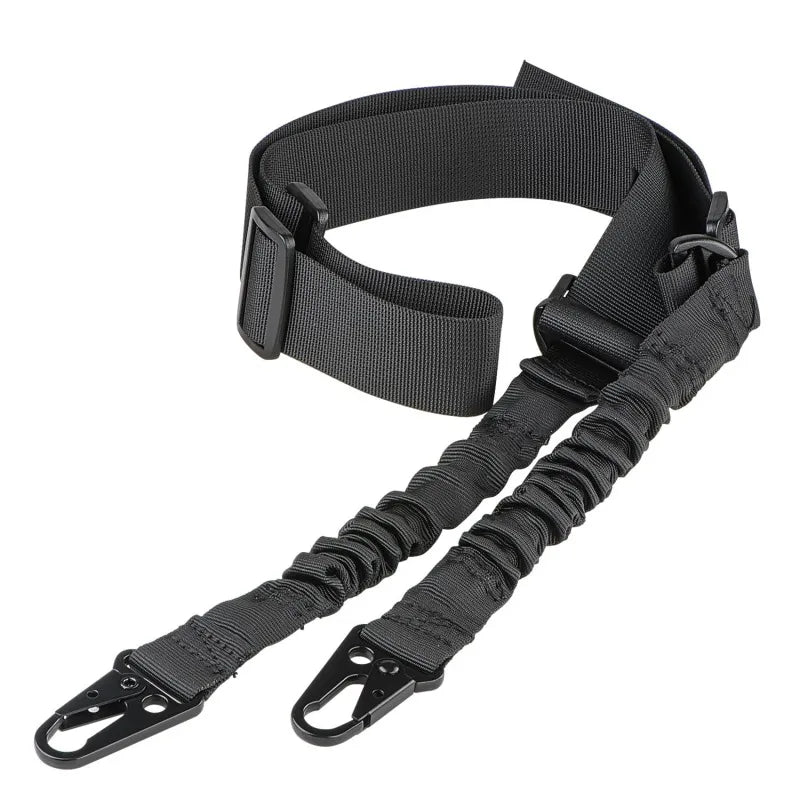 Two Points Rifle Sling with Length Adjuster Traditional Sling with QD Metal Hook for Outdoor AR AK Gun Sling Shoulder Straps