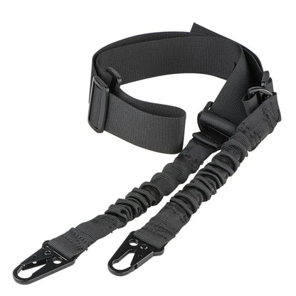 Two Points Rifle Sling with Length Adjuster Traditional Sling with QD Metal Hook for Outdoor AR AK Gun Sling Shoulder Straps
