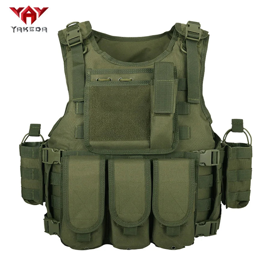 YAKEDA multifunctional quick release hunting vest with adjustable shoulder straps and waist circumference, multiple device bags