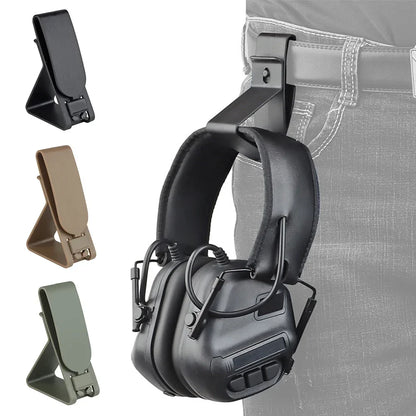 1Pc MOLLE Tactical Waist Belt With Hanging Buckle Multi-Functional CS Headset Holder Key Storage For Outdoor Gear