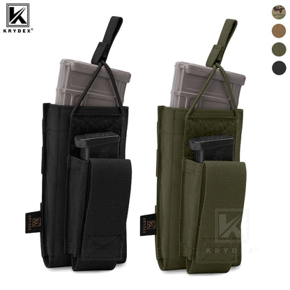 KRYDEX Tactical Magazine Pouch Single Open-Top 5.56 M4 M16 AR15 Rifle & Pistol Mag Pouch Holster Hunting Vest Accessories
