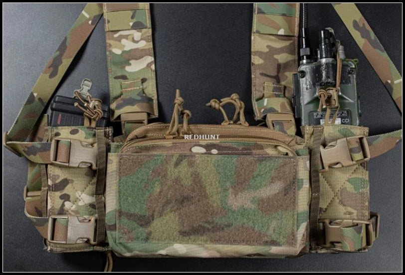 Full Top Zipper Insert for MK3 / MK4 Chest Rig Tactical MK4 Chest Rig Micro Fight Zip Cover for Outdoor Camping Hiking Vest