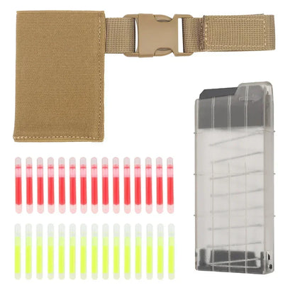 Tactical Marking Light Dispenser with Training Light Belt Pouch Hanger, Airsoft Fluorescent Glow Sticks with Fixed Sleeve