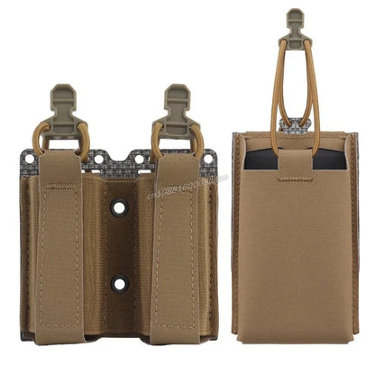 Tactical Magazine Pouch 9mm Double Ferro Style Mag Pouches Single 556 Pistol AR M4 Rifle Mag Bag MOLLE Battle Belt Accessories
