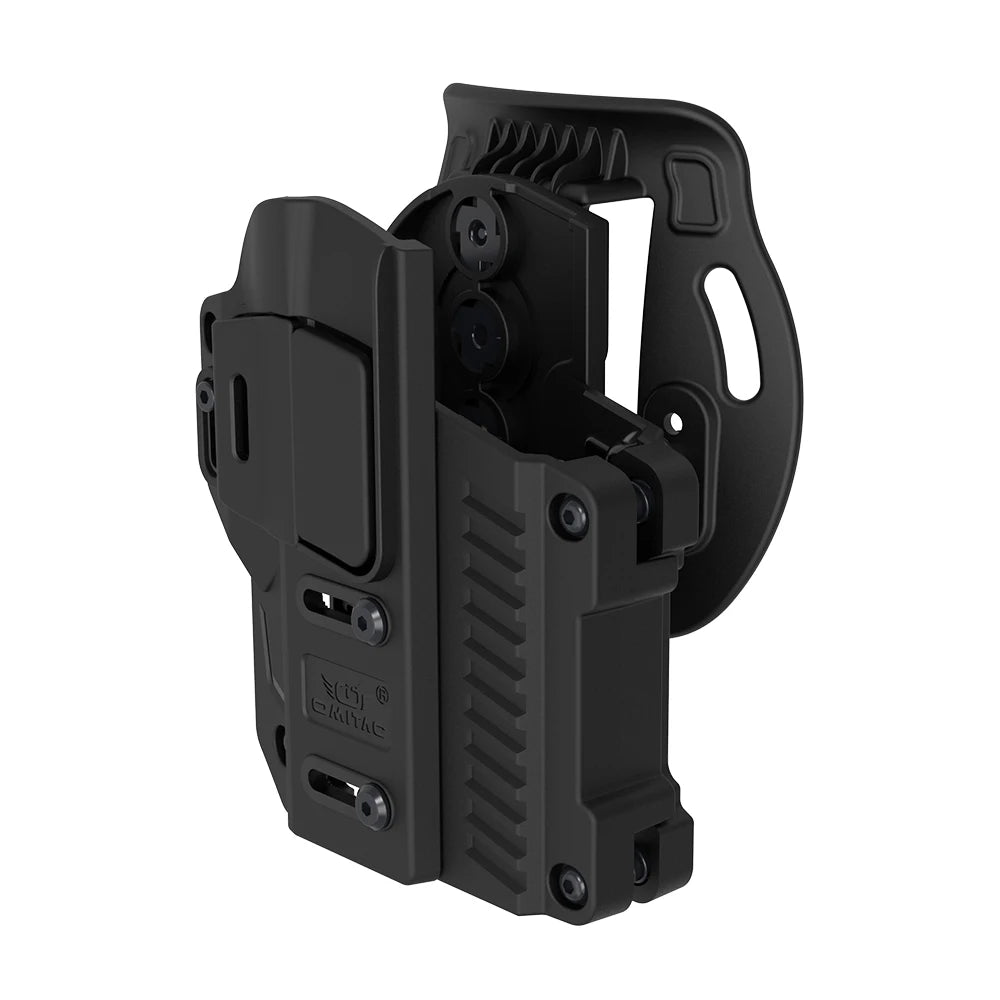 Universal Tactical Holster, OWB Paddle Universal Holster,Polymer Right Hand,Level 2 Retention