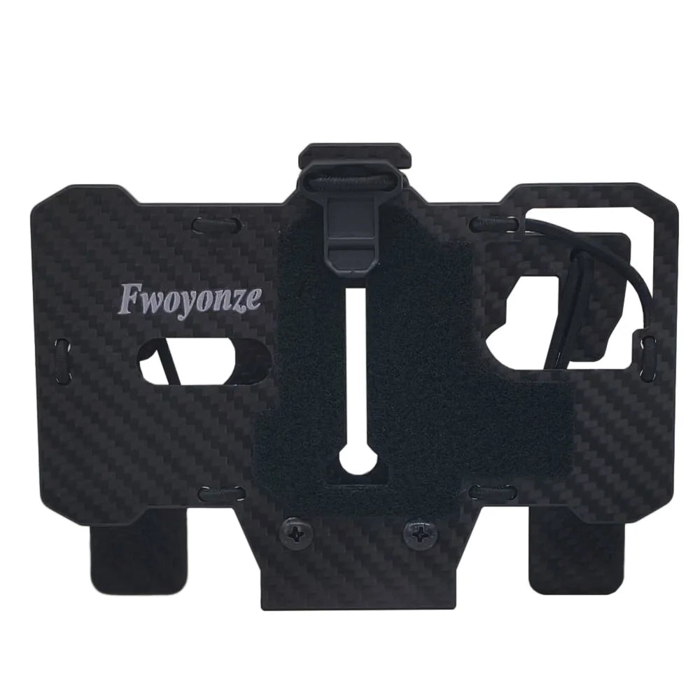 Fwoyonze Carbon Fiber Made Tactical MOLLE Folding Navigation Board Hunting Airsoft Vest Mobile Phone Holder Display Stand