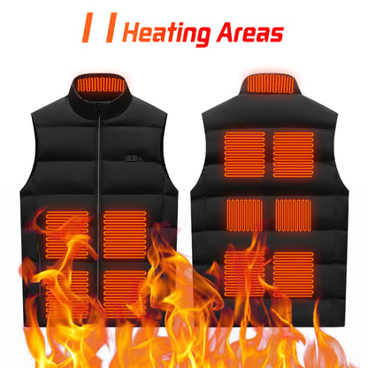 Electric Heated Vest 21 Heating Areas Full Body Warm USB Power Bank 3 Levels Windproof  Winter Motorcycle Skiing Coat Men Women