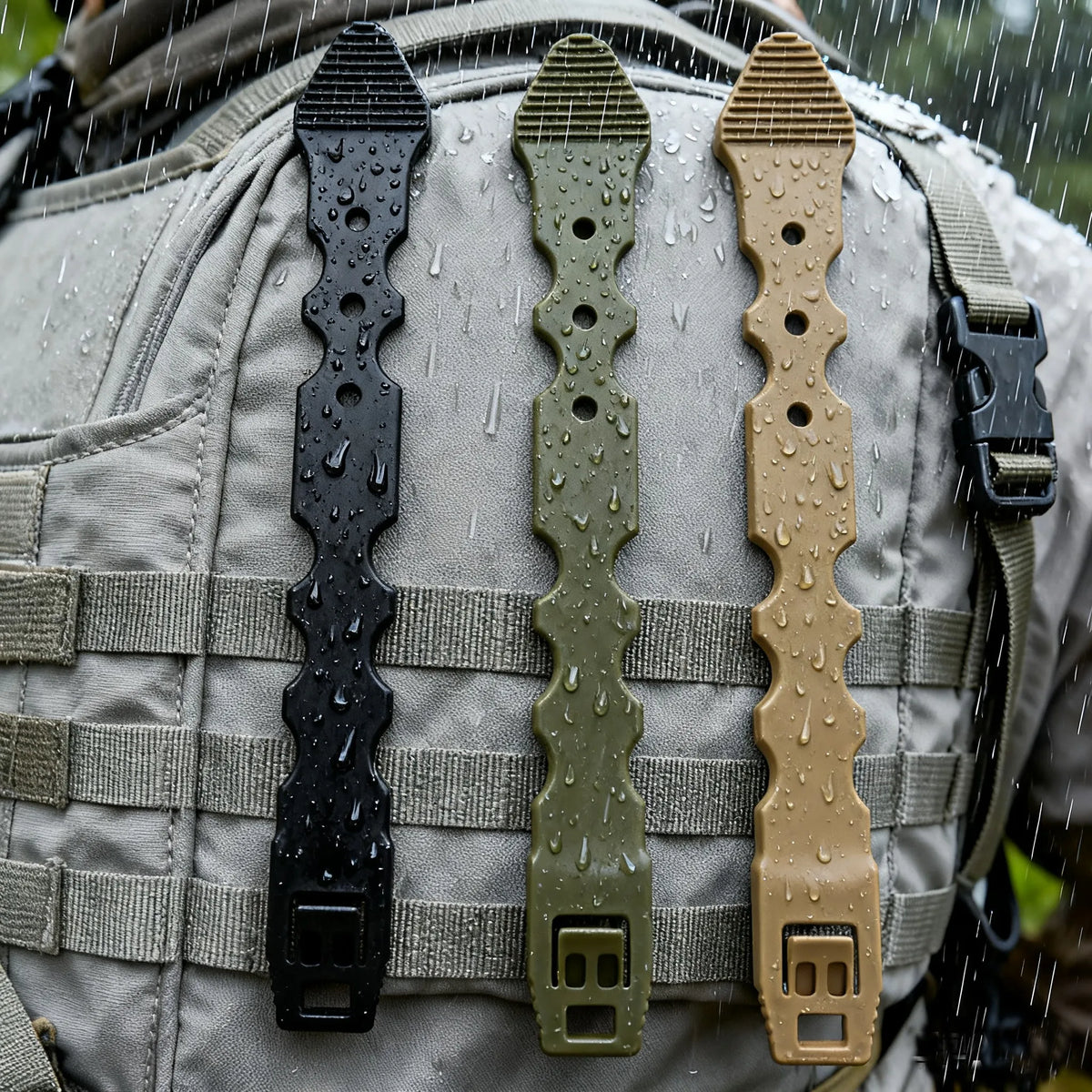 2pcs MOLLE Tactical Fixing Clip Outdoor Durable Quick Release Strip Fits For Magazine Pouch Backpack Vest Hunting Accessory