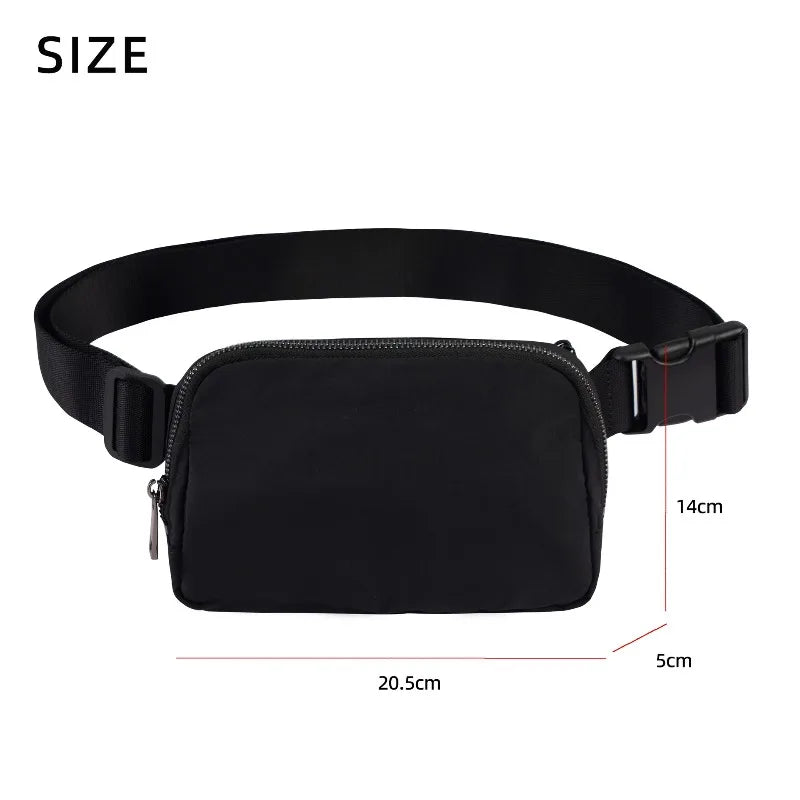 New Sports Waist Packs Nylon Waterproof Chest Bag Outdoor Sports Running Phone Pouch Versatile Crossbody Bag for Men and Women