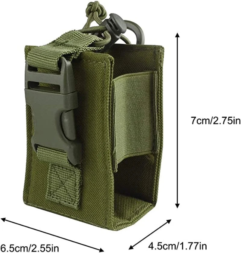 Tactical Molle Walkie Talkie Pouch Interphone Storage Bag Outdoor Molle Radio Pouch Walkie-Talkie Case Holder Accessary Bag