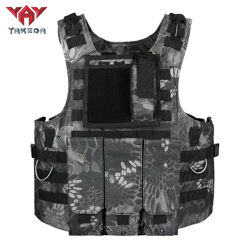 YAKEDA Molle Airsoft Vest Tactical Vest Plate Carrier Fishing Hunting Paintball Vest Armor Vest