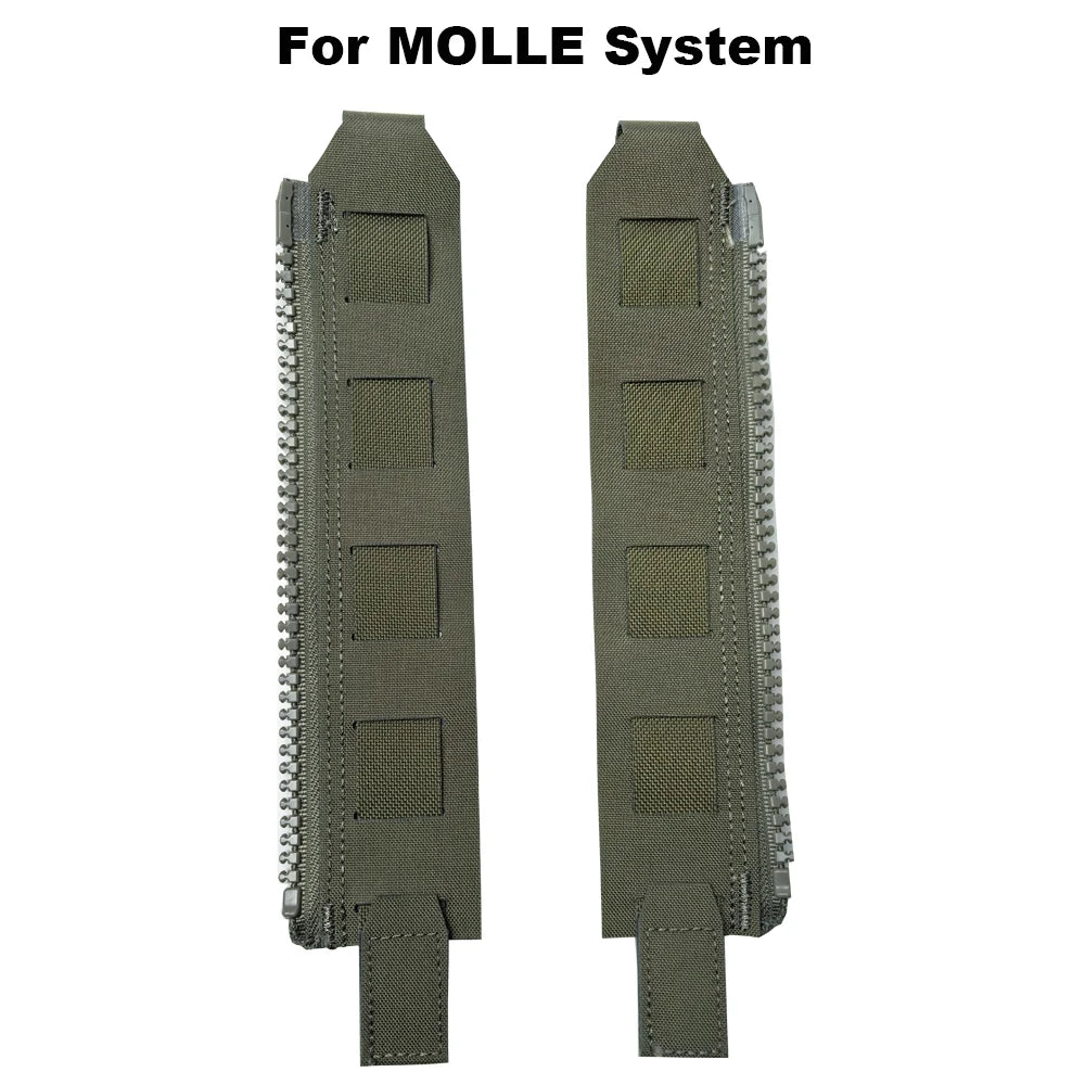 Tactical Ferro Style Back Panel Zipper Extension MOLLE Adapter 10# for Hunting Airsoft Vest Plate Carrier FCPC Backpack Panels