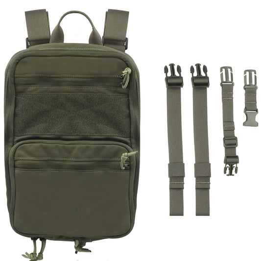 Tactical Backpack Panel Hydration Bag Medical Pouch for Airsoft Molle Vest Plate Carrier Chest Rig Back Pack Foldable/Expandabl