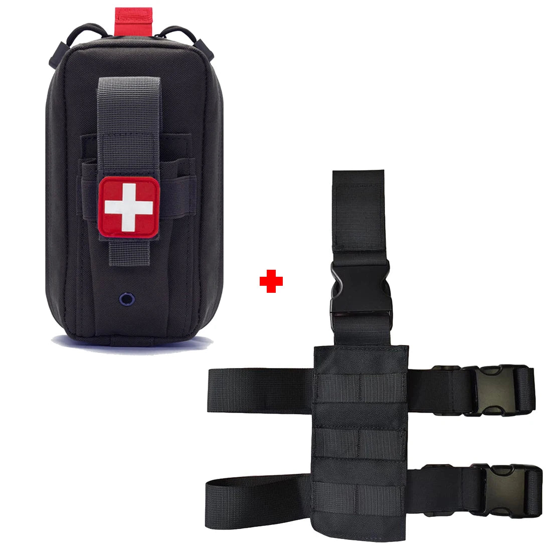 Tactical Medical Pouch MOLLE First Aid Bag IFAK Pouch Tourniquet Holder Thigh Bag with Tactical Thigh Rig Panel