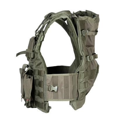 Ranger Green Tactical Vest 1000D Nylon MOLLE Hunting Airsoft CS Training Vest with Pre-attached Pouches & Hydration Pocket