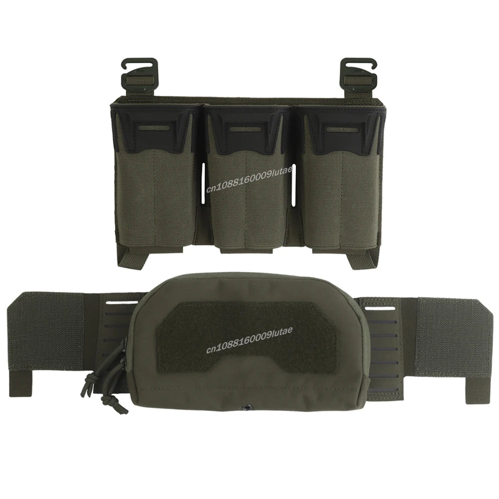 K Style Tactical Chest Rig Set with Triple Mag Pouch 2Nd Layer Admin Pouch Modular Field Strap KZ MOLLE Expansion Hunting Gear