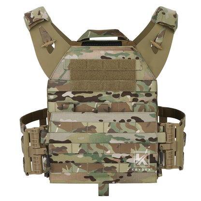 KRYDEX 500D Tactical JPC 2 Vest Plate Carrier With Detachable MOLLE Front Panel Airsoft Paintball Quick Release Vest