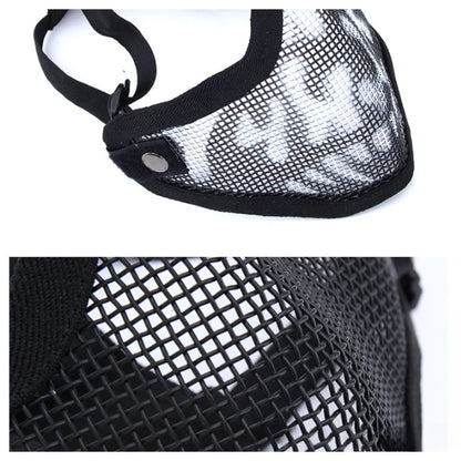 Steel Mesh Half Face Protective Mask Breathable Outdoor Training Face Guard for Airsoft Sports Activities 보호 마스크